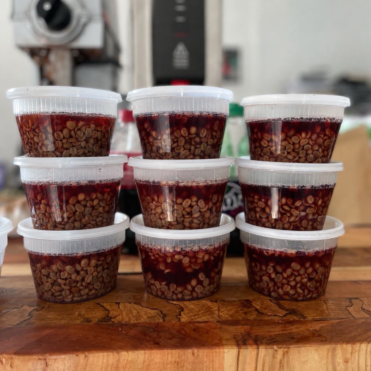 Before the roast: coffee rehydration